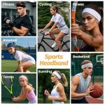 6 Pack Wide Elastic Headbands for Women