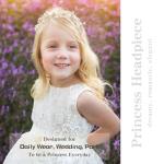 Gold Flower Girl Headband with Rhinestones and Pearls