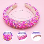 Cute Padded Headband for Girls - Pink Confetti