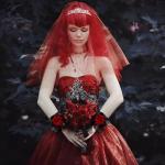 Gothic Rose Lace Gloves for Costume and Dress