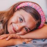 Cute Padded Headband for Girls - Pink Confetti