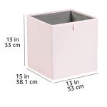 Collapsible Cube Organizer Bins, Peony Pink, 6-Pack