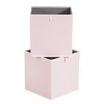 Collapsible Cube Organizer Bins, Peony Pink, 6-Pack