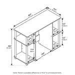 Furinno JAYA Espresso Computer Study Desk