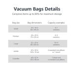 Amazon Basics Vacuum Compression Storage Bags - 6 Pack