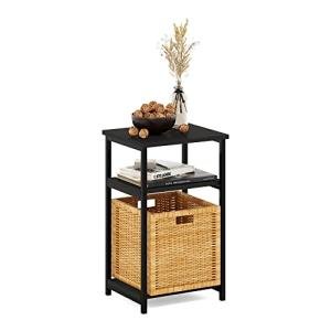 Furinno 3-Tier Metal End Table with Shelves