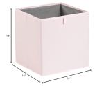 Collapsible Cube Organizer Bins, Peony Pink, 6-Pack
