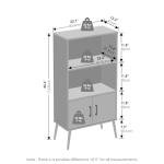 Furinno Midcentury 3-Tier Storage Cabinet in Grey