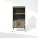 Furinno Midcentury 3-Tier Storage Cabinet in Grey