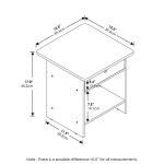 Furinno Dario End Table with Storage Bin