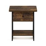 Furinno Dario End Table with Storage Bin