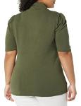 Women's Olive Puff Sleeve Turtleneck by Amazon Essentials