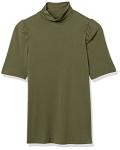 Women's Olive Puff Sleeve Turtleneck by Amazon Essentials
