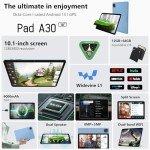 10.1" Android 15 Tablet with Keyboard and Accessories