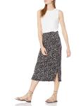 Amazon Essentials Women's Midi Skirt in Black White Animal