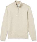 Men's Quarter-Zip Soft Touch Sweater, Off-White