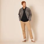 Men's Black Slim-Fit Short Sleeve Polo Shirt