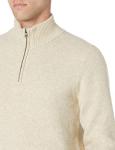 Men's Quarter-Zip Soft Touch Sweater, Off-White