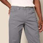 Men's Stretch Twill 5-Pocket Pants, Dark Grey