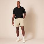 Men's Black Slim-Fit Short Sleeve Polo Shirt