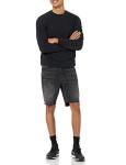 Men's Lightweight Fleece Crewneck Sweatshirt, Black