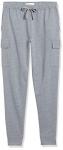 Men's Cargo Fleece Jogger Sweatpants, Light Grey