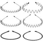 WantGor Unisex Metal Headbands - 6 Pack