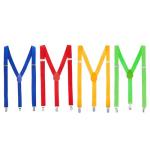 4 Pack Unisex Suspenders and Bow Tie Set