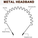 WantGor Unisex Metal Headbands - 6 Pack