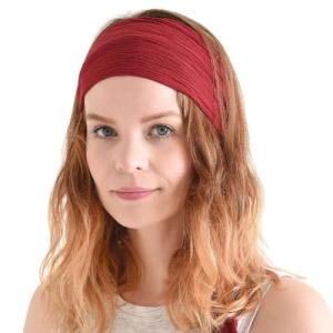 Womens Pirate Headband - Dark Red Bandana