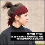 Womens Pirate Headband - Dark Red Bandana