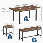 GarveeHome 5-Piece Extendable Dining Set for 4-8
