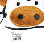 Plush Cow Head Hat for Fun Costume Wear