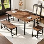 GarveeHome 5-Piece Extendable Dining Set for 4-8