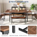 GarveeHome 5-Piece Extendable Dining Set for 4-8