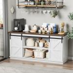 Farmhouse Buffet Cabinet with Sliding Barn Doors