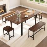 GarveeHome 5-Piece Extendable Dining Set for 4-8