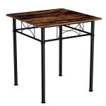3-Piece Iron and Wood Dining Table Set