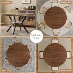 42" Round Farmhouse Dining Table with Storage