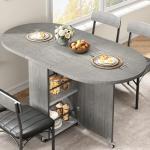 Jocoevol Grey Folding Dining Table for Small Spaces