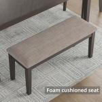 Gray Modern Diamond Dining Table with 6 Chairs