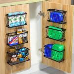YIGII 6 Pack Wall-Mounted Tupperware Lid Organizer