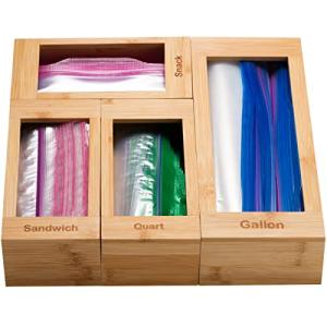 Bartnelli Premium Bamboo Bag Organizer Set, 4 Pieces