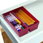 Glad Heavy Duty Plastic Drawer Organizer Bin - Red