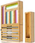 Bamboo 9-in-1 Kitchen Wrap and Bag Organizer