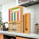 Bamboo 9-in-1 Kitchen Wrap and Bag Organizer