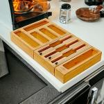 Bamboo 9-in-1 Kitchen Wrap and Bag Organizer