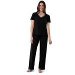 Fruit of the Loom Women's Black Sleep Set, 2X