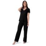 Fruit of the Loom Women's Black Sleep Set, 2X