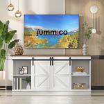 JUMMICO 65 Inch TV Stand with Barn Doors